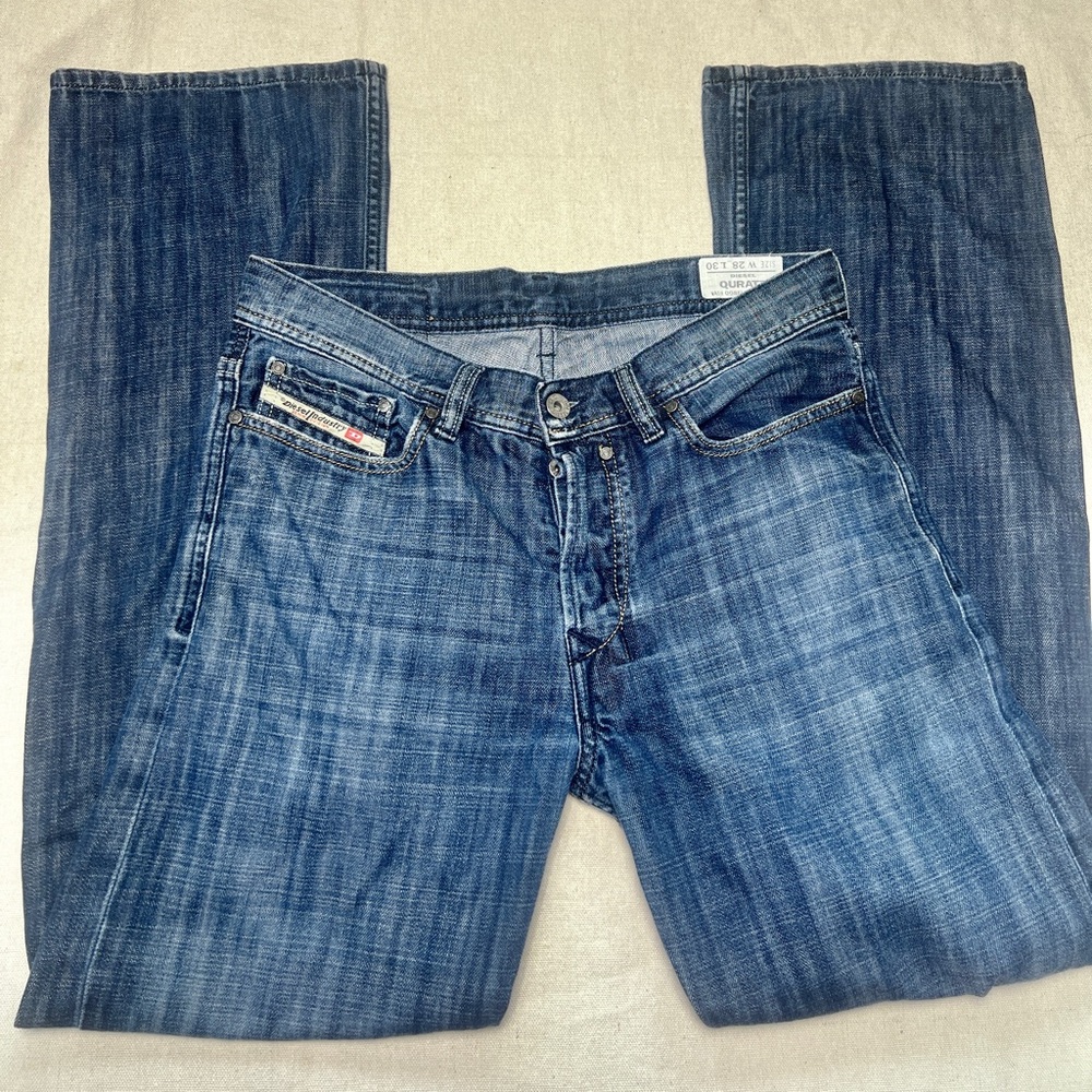 Vintage Diesel Quaratt 100% Cotton Dark Wash Jeans - Size 28x30